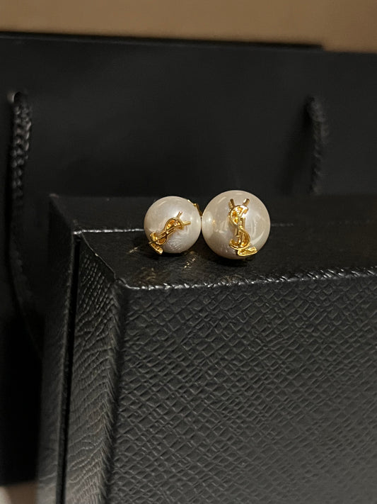 Aretes Ysl Perlas