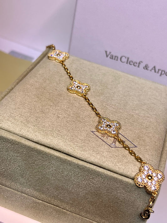 Pulsera Vca Vintage Alhambra 5 Motifs