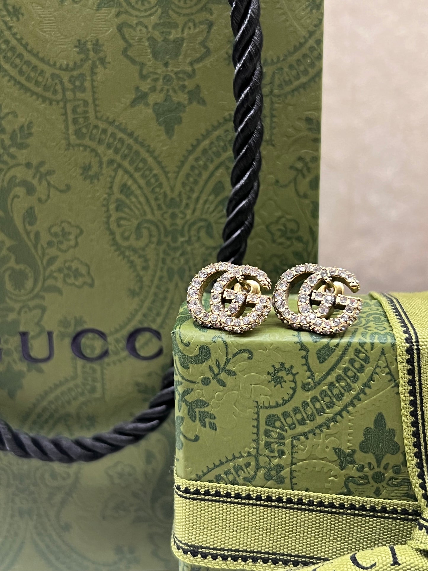 Aretes Gucci Clasico C/Zirconia