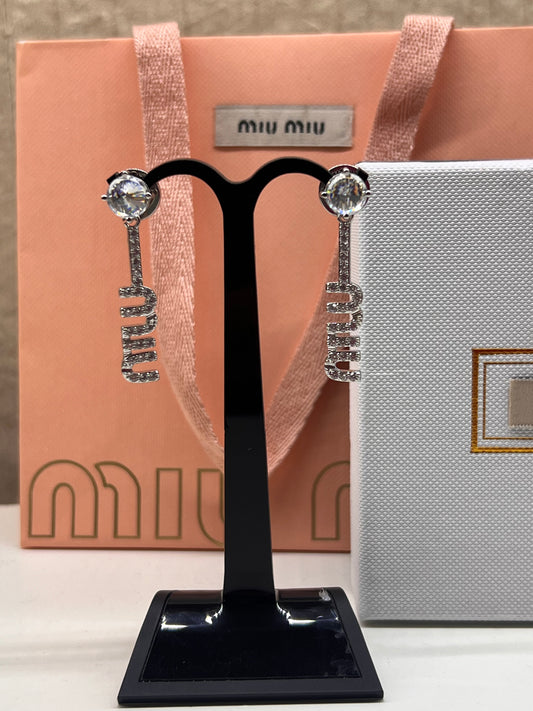 Aretes Miu Miu Cristal Colgante