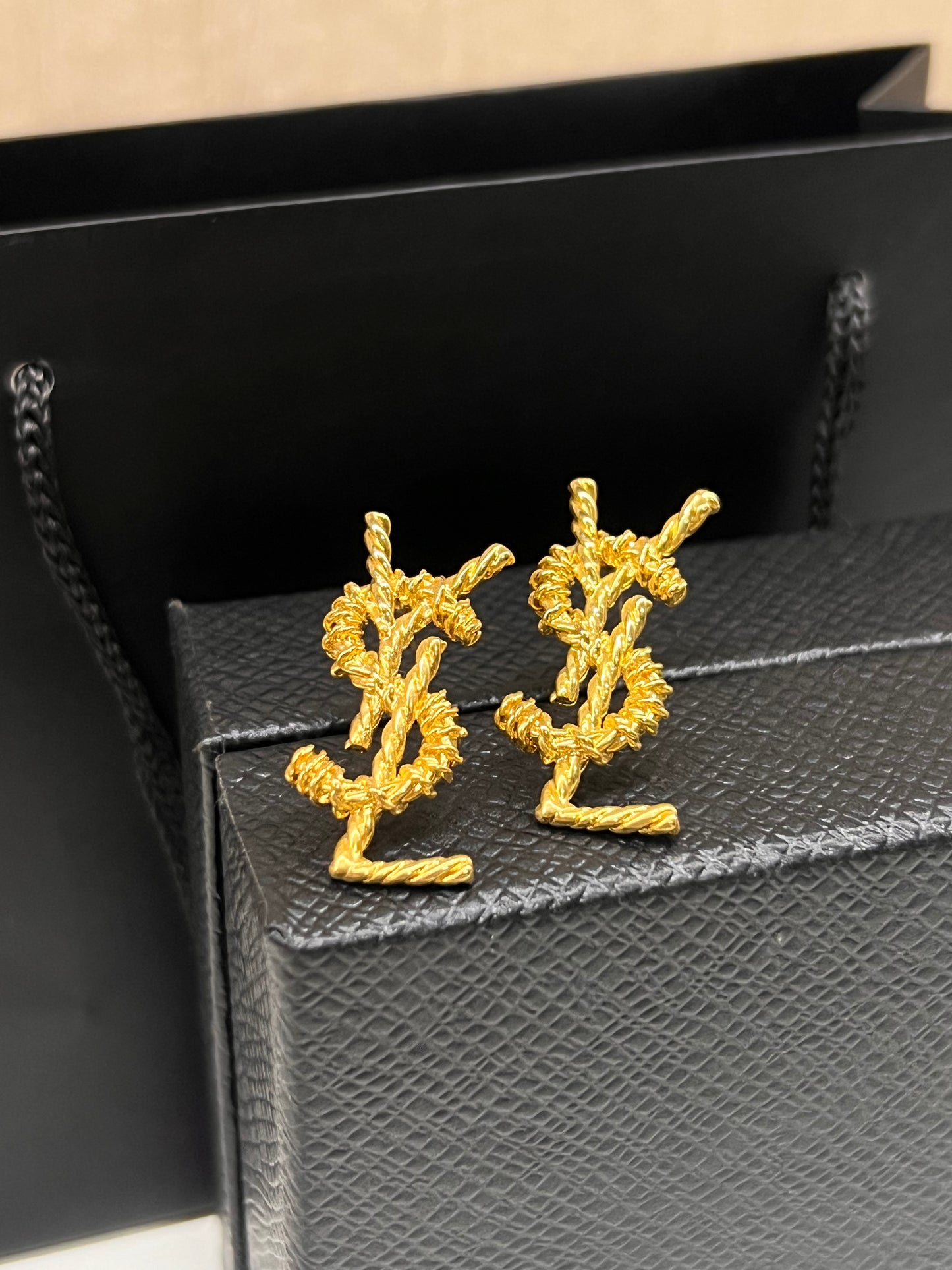 Aretes Ysl Trenzados