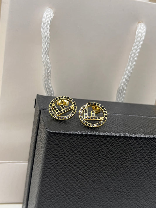 Aretes Fendi Clasicos En Circulo