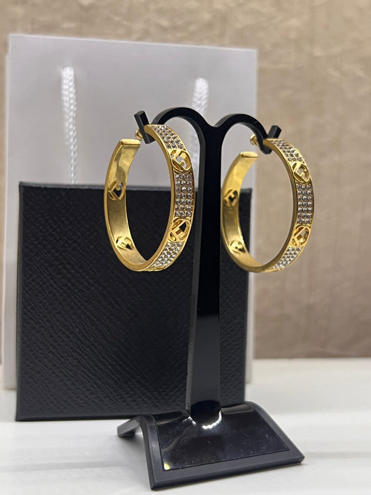 Arracadas Fendi F Zirconia Gde