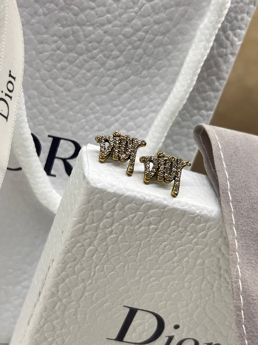 Arete Dior Letras Clasico