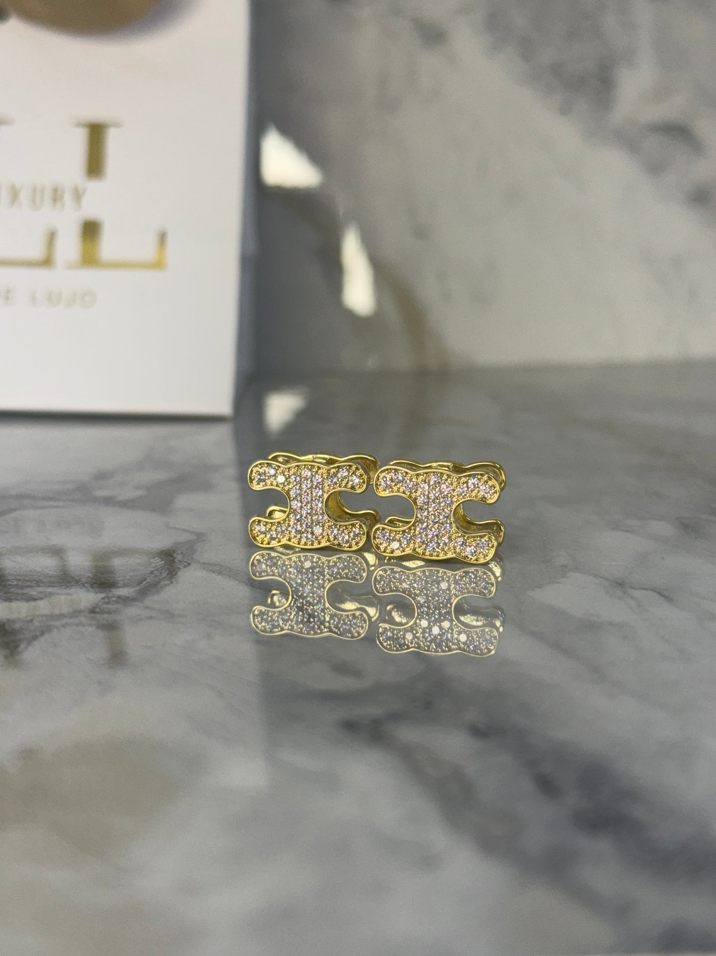 aretes Celine doble vista