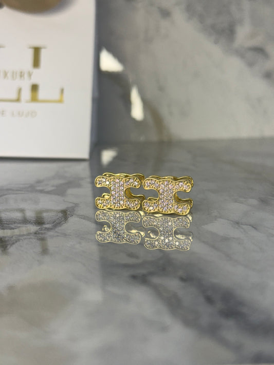 aretes Celine doble vista