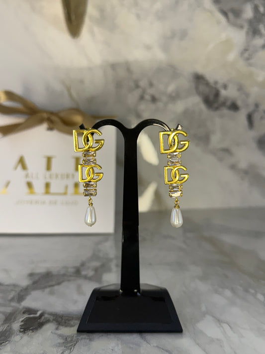 aretes D&G cristal colgante