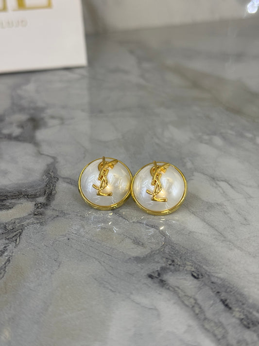 aretes ysl perlas med
